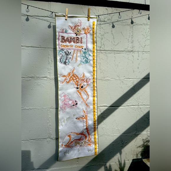 Disney Other - Vintage Bambi Growth Chart BN